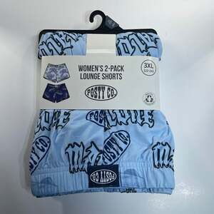 Post Malone Posty Co Womens 3XL 22-24 Lounge Shorts 2 Pack Blue NEW 2026